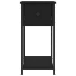 Berkfield Home Bedside Cabinet Black 30x60x60 cm Engineered Wood - Size: 30 x 60 x 60 cm - thumbnail 5