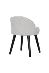 Living and Home Pale Grey Velvet Low Back Dressing Footstool with Solid Wood Legs - thumbnail 6