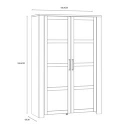 Wyld Haus Bramblecroft Navy & Natural Oak 2 Door Display Cabinet - thumbnail 7