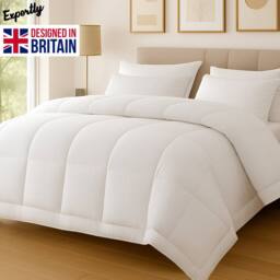 Pamposh Hotel Quality 10.5 Tog Duvet Quilt King Size Anti Allergy Duvet in White - Size: Single - thumbnail 2