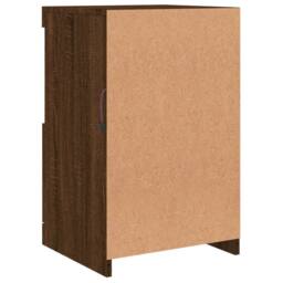 Berkfield Home Sideboard with LED Lights Brown Oak 41x37x67 cm - Size: 41 x 37 x 67 cm - thumbnail 9