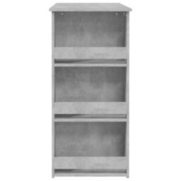 Berkfield Home Bar Table with Storage Rack Concrete Grey 102x50x103.5 cm - thumbnail 6