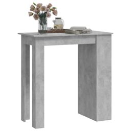 Berkfield Home Bar Table with Storage Rack Concrete Grey 102x50x103.5 cm - thumbnail 4