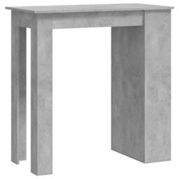 Berkfield Home Bar Table with Storage Rack Concrete Grey 102x50x103.5 cm - thumbnail 2