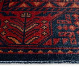 Kukoon Red Navy Low Pile Traditional Persian Velvet Texture Area Rug - Size: 60 cm x 240 cm - thumbnail 8