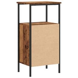 Berkfield Home Classic Bedside Cabinet Old Wood 41x31x80 cm Engineered Wood in Brown - Size: 41 x 31 x 80 cm - thumbnail 7