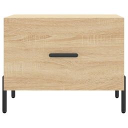 Berkfield Home Coffee Table Sonoma Oak 50x50x40 cm Engineered Wood in Brown - Size: 50 x 50 x 40 cm - thumbnail 5