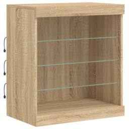 Berkfield Home Sideboard with LED Lights Sonoma Oak 60.5x37x67 cm in Brown - thumbnail 5