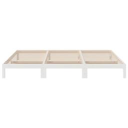 Berkfield Home Decorative Family Bed Frame No Mattress White 270x200 cm Solid Wo - thumbnail 7