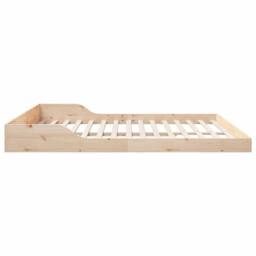 Berkfield Home Modern Brown 180 x 220 cm Solid pine wood in Natural - thumbnail 6