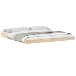 Berkfield Home Modern Brown 180 x 220 cm Solid pine wood in Natural - thumbnail 1