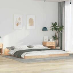 Berkfield Home Modern Brown 180 x 220 cm Solid pine wood in Natural - thumbnail 2
