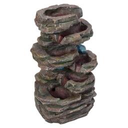 Living and Home Solar-Driven Water Fountain for Outdoor Gardening in Brown - thumbnail 4