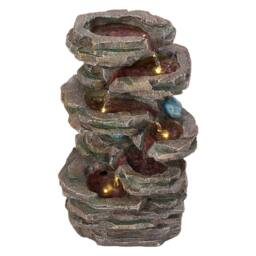 Living and Home Solar-Driven Water Fountain for Outdoor Gardening in Brown - thumbnail 2