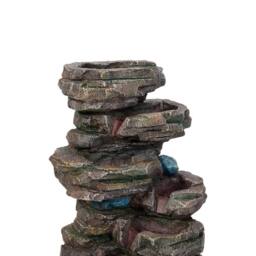 Living and Home Solar-Driven Water Fountain for Outdoor Gardening in Brown - thumbnail 5