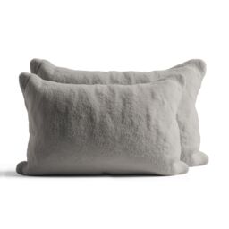 Snug City Teddy Bear Fleece Super Soft Cosy Pillow Case Pair in Cream - Size: Standard Pillow Case - thumbnail 2