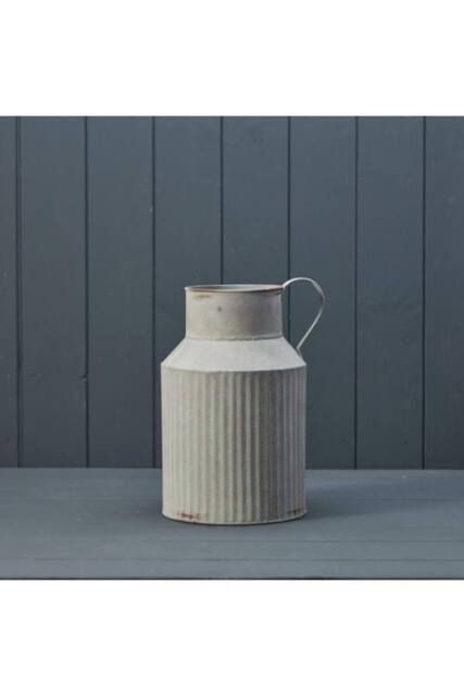 KDMD Vintage White Ribbed Zinc Jug Base - image 1