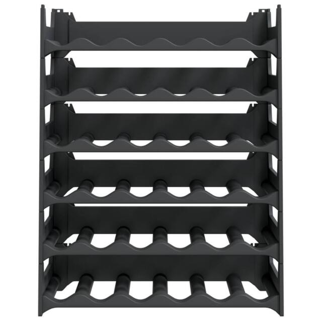 Berkfield Home Stable Wine Rack for 36 Bottles PP Stackable in Black - image 1