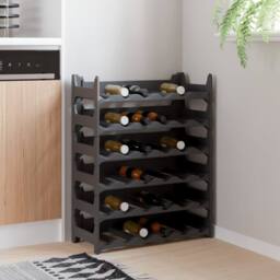 Berkfield Home Stable Wine Rack for 36 Bottles PP Stackable in Black - thumbnail 2