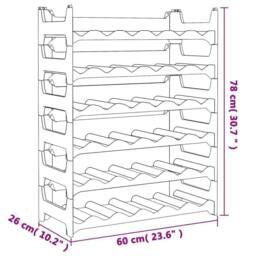 Berkfield Home Stable Wine Rack for 36 Bottles PP Stackable in Black - thumbnail 6