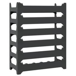Berkfield Home Stable Wine Rack for 36 Bottles PP Stackable in Black - thumbnail 5
