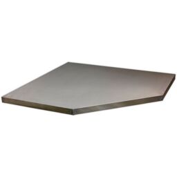 Loops 865mm Stainless Steel Worktop for ys02642 Modular Corner Cabinet in Metallics - thumbnail 4