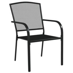 Berkfield Home 7 Piece Garden Dining Set Anthracite Steel in Black - thumbnail 5