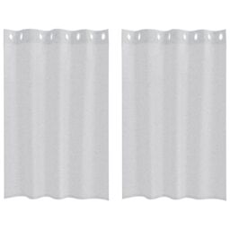 Berkfield Home Curtains with Curtains 2 pcs Light gray 140 x 140 cm Polyester - thumbnail 2