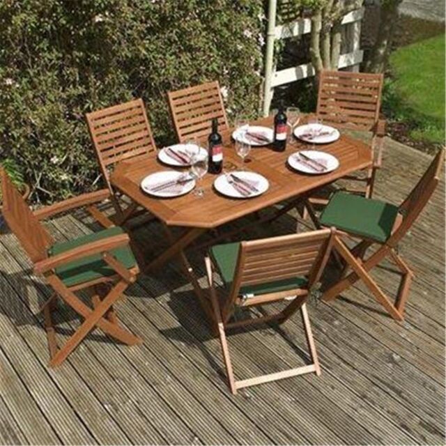 Cheshire 6 Seater Deluxe Plumley Garden Furniture Set in Brown - image 1