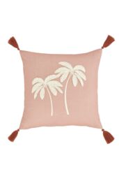 Catherine Lansfield 'Paradiso Tufted Palm' Cushion in Pink - Size: 45 cm x 45 cm - thumbnail 4
