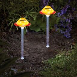 Marco Paul 2pck Solar Mushroom Garden Lights - Yellow in Bright Yellow