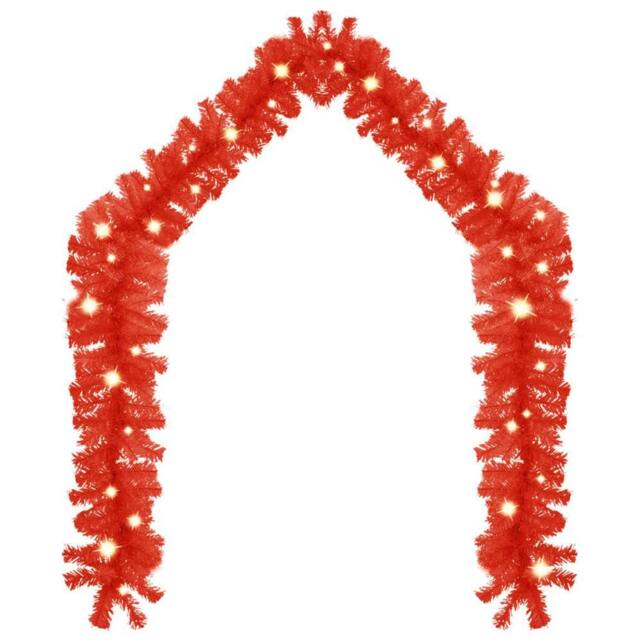 Berkfield Home Christmas Garland with LED Lights 20 m Red - image 1
