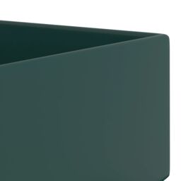 Berkfield Home Bathroom Sink with Overflow Ceramic Dark Green - thumbnail 6