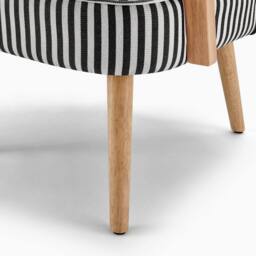 FurnitureboxUK Sylvie Accent Chair with Oak Effect Legs in Black - thumbnail 8