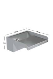 Living and Home 20cmW x 20cmD Wall-Mounted Water Blade Back Entry Garden Waterfall Pool Fountain in Silver - Size: 20 cmW x 20 cmD - thumbnail 3