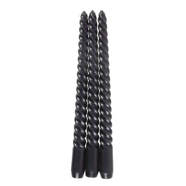 Something Different Dark Romance Twist Taper Candle (Pack of 3) in Black - image 1