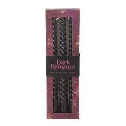 Something Different Dark Romance Twist Taper Candle (Pack of 3) in Black - thumbnail 3