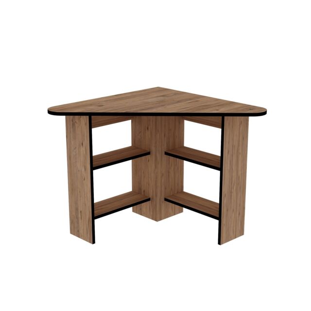 Destina Home Corner Computer Desk with Shelves in Peach - Size: 1 Pack - image 1