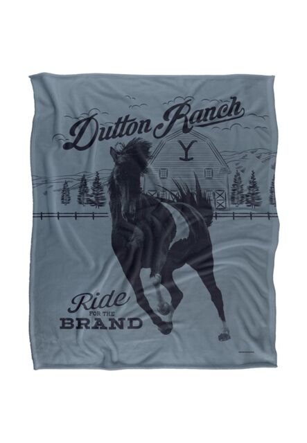 Yellowstone Dutton Horse Ride Silky Touch Super Soft Throw Blanket 152 X 127 cm in White - image 1