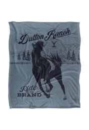 Yellowstone Dutton Horse Ride Silky Touch Super Soft Throw Blanket 152 X 127 cm in White - thumbnail 1