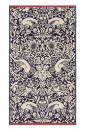 Morris & Co 'Strawberry Thief' Towels in Blue - thumbnail 2