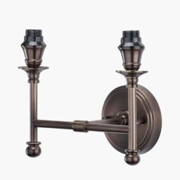 Ruma Antique Bronze Metal Double Wall Light - thumbnail 3