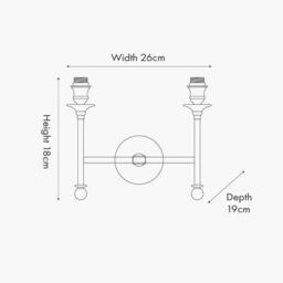 Ruma Antique Bronze Metal Double Wall Light - thumbnail 6