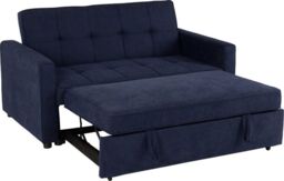 Furnishings For Less UK Astoria 2 Seater Fabric Manual Sofa Bed Grey or Blue in Navy