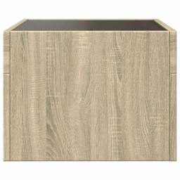 Berkfield Home Decorative Coffee Table with Infinity LED Sonoma Oak 40x40x30 cm in Light Brown - Size: 40 x 40 x 30 cm - thumbnail 7