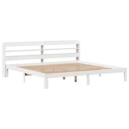 Berkfield Home Bed Frame with Headboard without Mattress White 180x200 cm Super King - thumbnail 3