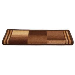 Berkfield Home Stair Mats Self-adhesive 15 pcs 65x21x4 cm Brown - Size: Medium - thumbnail 4