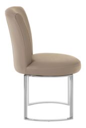 Orsina Versatile Greay Faux Leather Dining Chair, Durable Chair For Dinner, Sleek Luxury Chair For Livingroom in Grey - thumbnail 2
