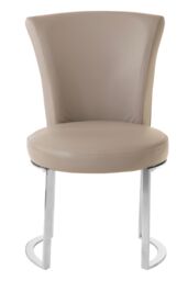 Orsina Versatile Greay Faux Leather Dining Chair, Durable Chair For Dinner, Sleek Luxury Chair For Livingroom in Grey - thumbnail 4