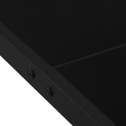 Berkfield Home Garden Table 130x130x72 cm Black Steel & Glass - Size: 130 x 130 x 72 cm - thumbnail 4